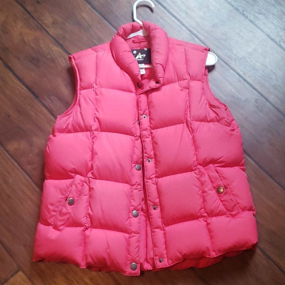 Hot pink puffy vest